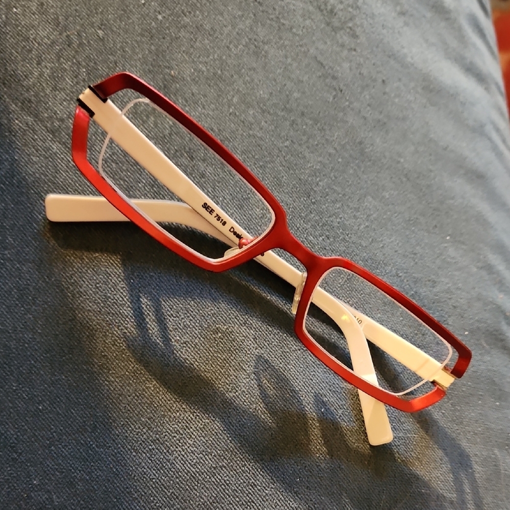 SEE Eyewear Red and White Glasses